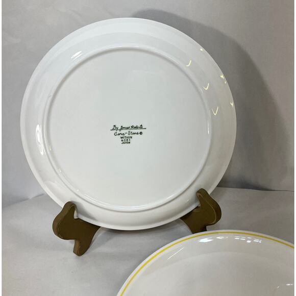 Within by MIKASA Cera-Stone Snack Lunch Plate Japan VTG Jonas Roberts Set of 4 - Picture 5 of 5